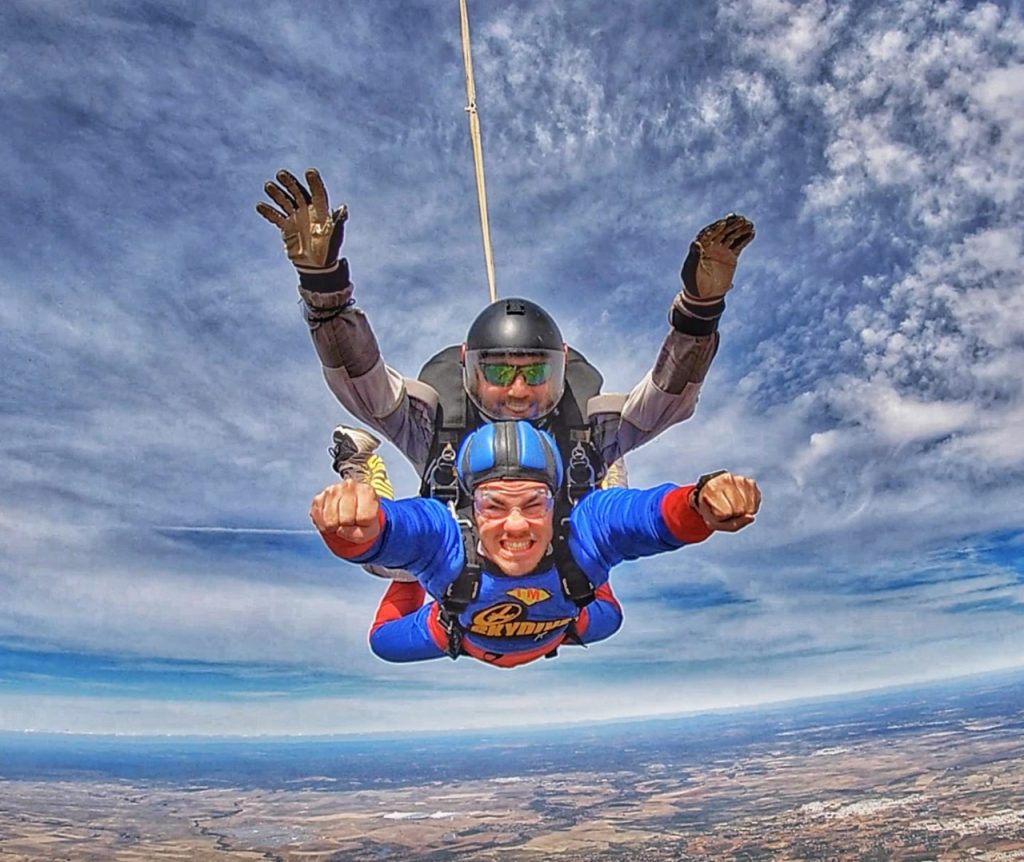  Tandem skydiving in Spain